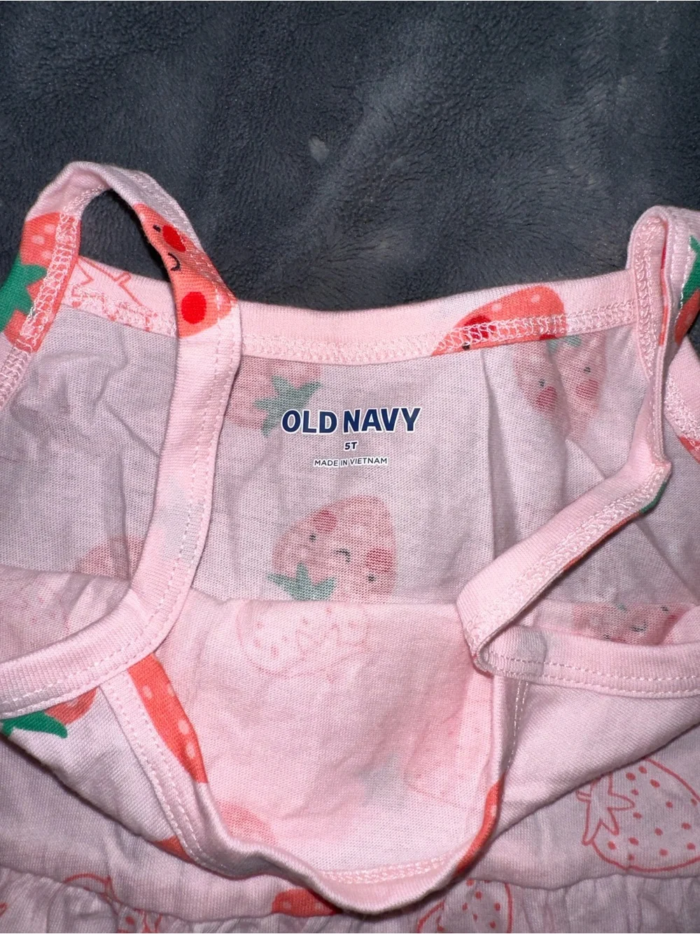 Old Navy toddler girl Pink Strawberry Print Sundress